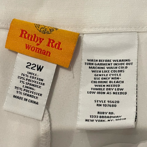 Ruby Rd White Denim Mini Skort - Picture 5 of 5